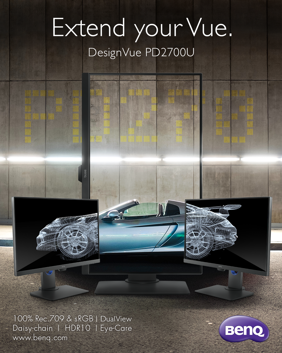 BenQ — Car hall · Mainossuunnittelu